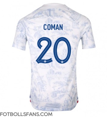 Frankrike Kingsley Coman #20 Replika Bortatröja VM 2022 Kortärmad